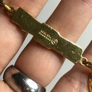 Vintage Roberta Di Camerino Gold Blue Enamel R Logo Chain Belt Roberta di Camerino | Accessories | Vintage Roberta Di  main image 2
